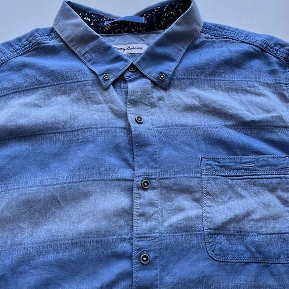 Tommy Bahama Hombre Stripe Short Sleeve Button Down Mens XXL - Picture 2 of 9